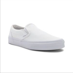 white slip on vans